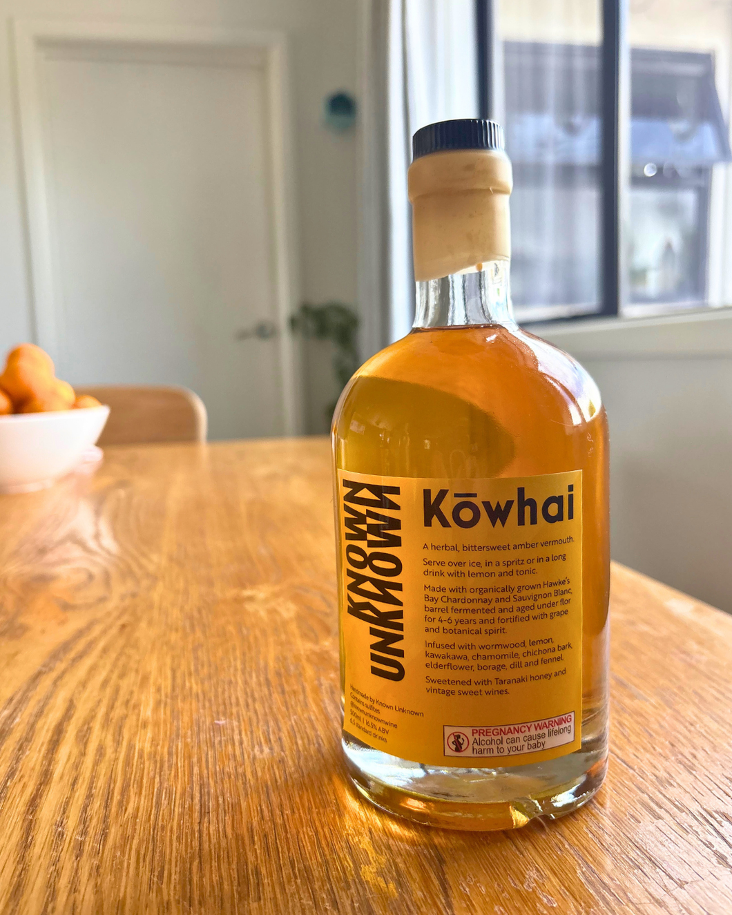 Known Unknown Kōwhai Amber Vermouth (500ml)