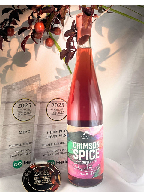 Mirabelle Fruit Wines Crimson Spice Spiced Medium Sweet Plum Mead
