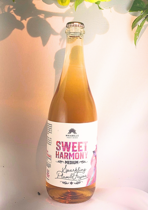 Mirabelle Fruit Wine 'Sweet Harmony' Medium Sparkling Plum & Feijoa Wine