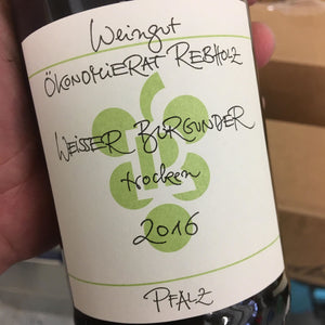 2016 Ökonomierat Rebholz Wiesser Burgunder (Pinot Blanc)